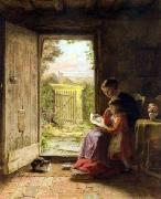 George Hardy The Reading Lesson oil painting artist